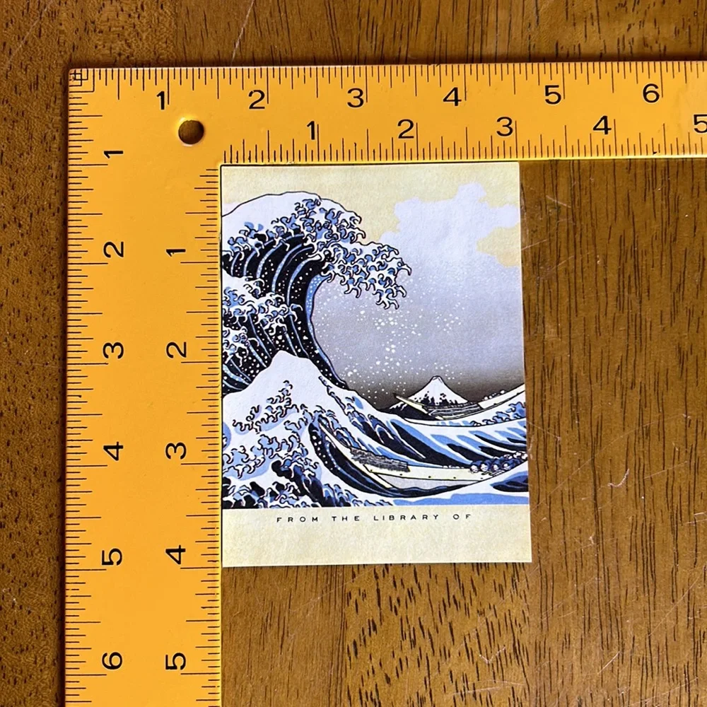 BOOKPLATES Ephemera Antioch Lot Gnome Forest Beach Seagull Japanese Great Wave